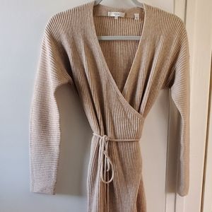 VINCE wool cashemere wrap dress